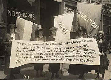 Suffragists Protest Against Disenfranchisement