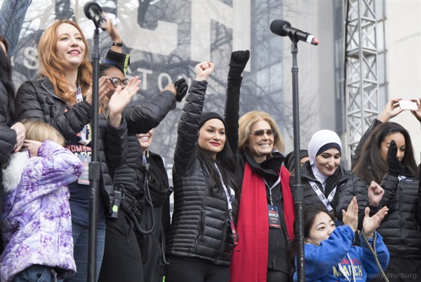 Gloria Steinem at Women's March, Photo by Jenny Warburg